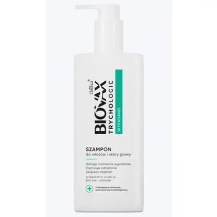 

Шампунь против выпадения волос Biovax Trychologic стимулирует рост волос, придает объем
