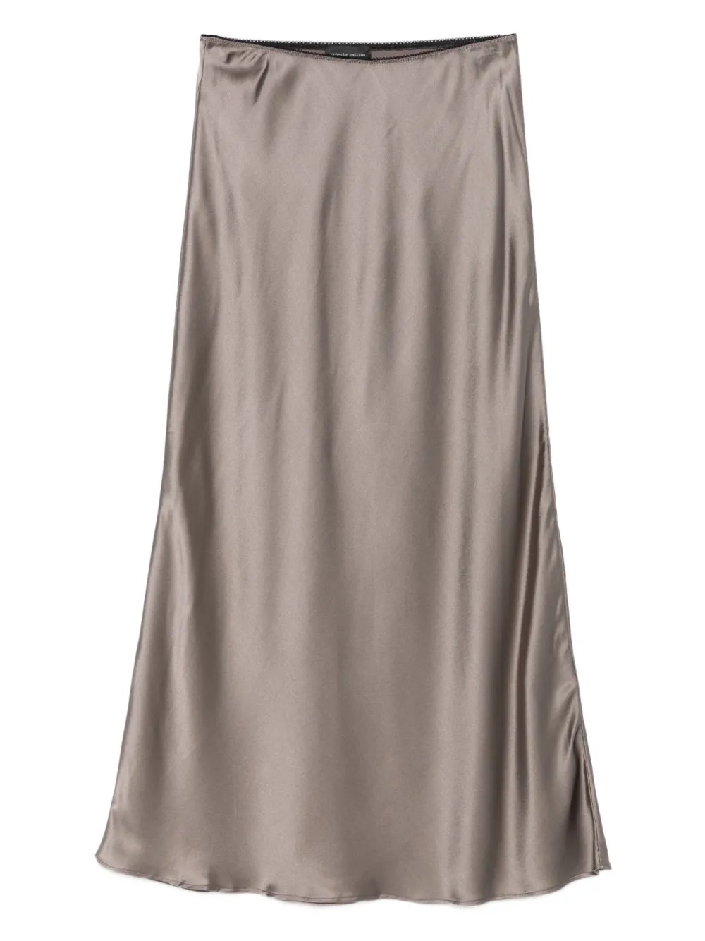 

Атласная миди-юбка Roberto Collina, нейтральный