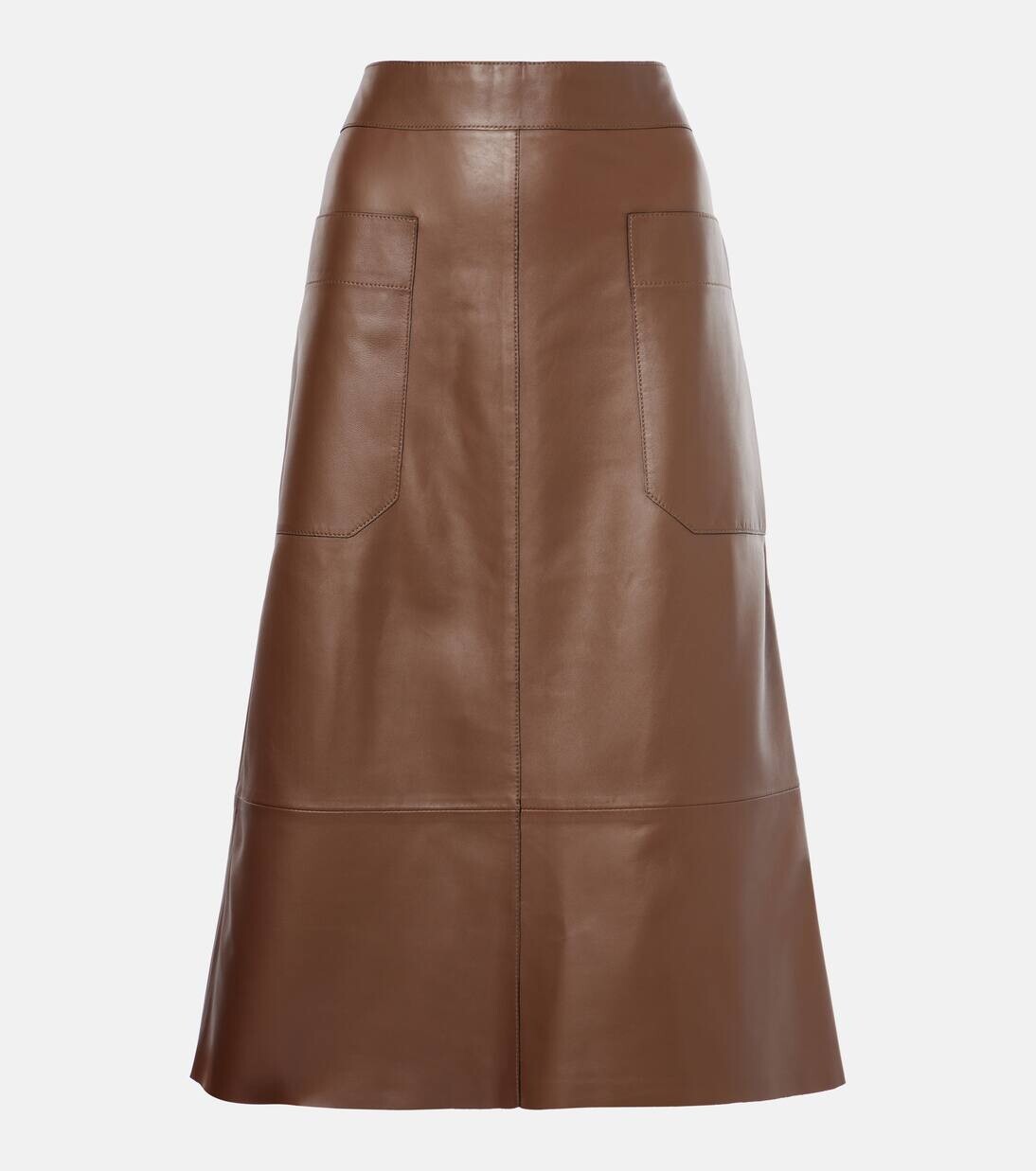 

Юбка миди из кожи Blomfield Joseph, цвет arabica