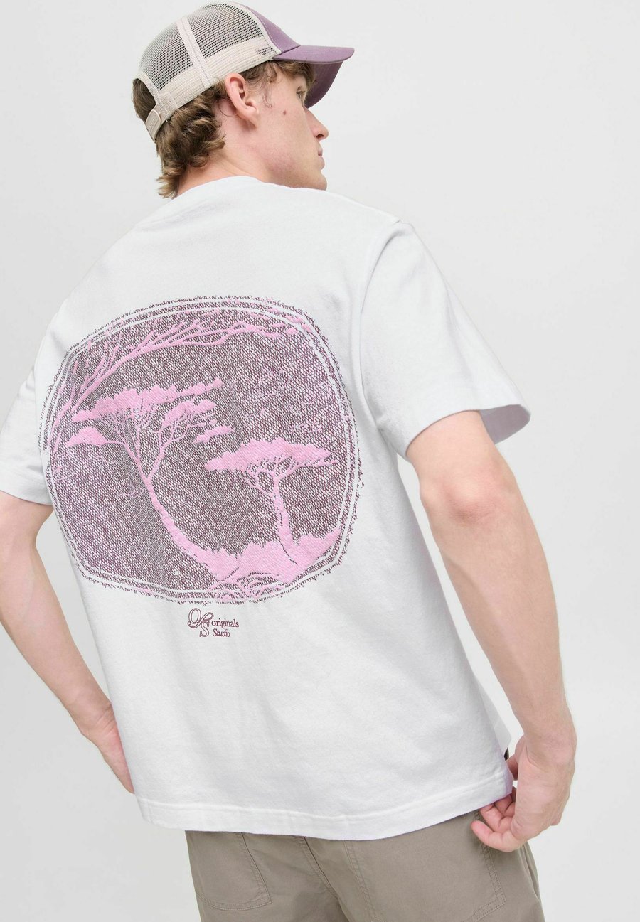 

Футболка Jack & Jones Print T-shirt, Bright White/Off-White, Белый, Футболка Jack & Jones Print T-shirt, Bright White/Off-White