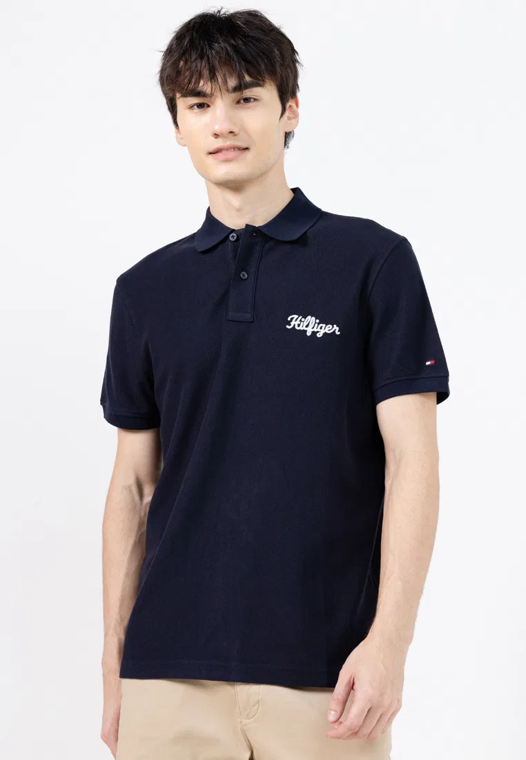 Поло Regular, графический принт, Th Mainline Tommy Hilfiger, цвет Desert Sky