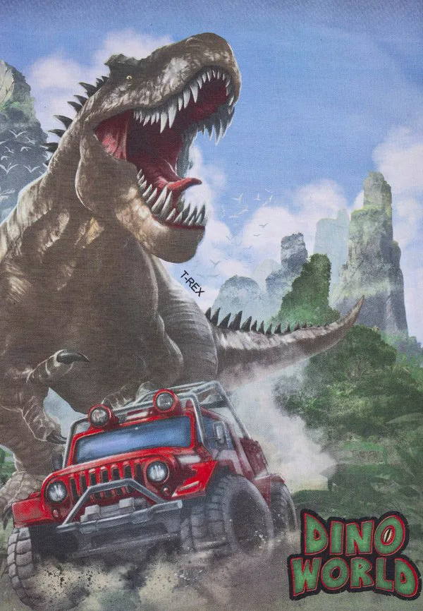 Футболка унисекс с принтом Dino World, Navy Blazer — фото 3