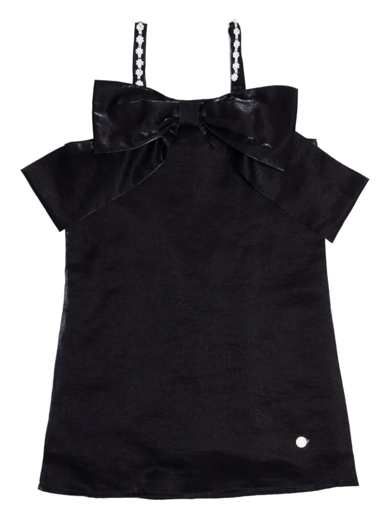 

Платье BCBG KIDS с цветочной аппликацией, черный