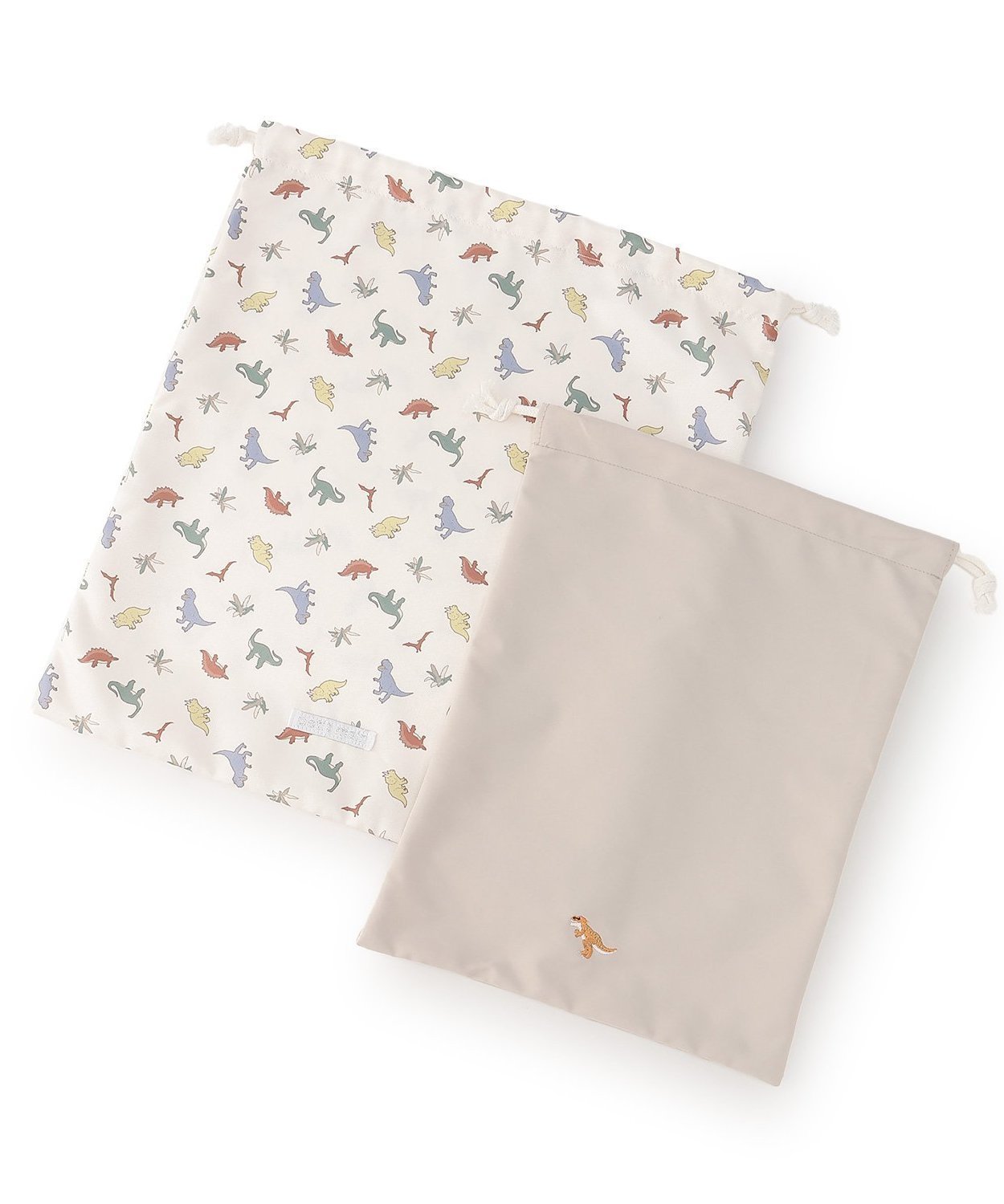 Набор из 2 сумок на завязках для мальчиков Petit main, Light beige