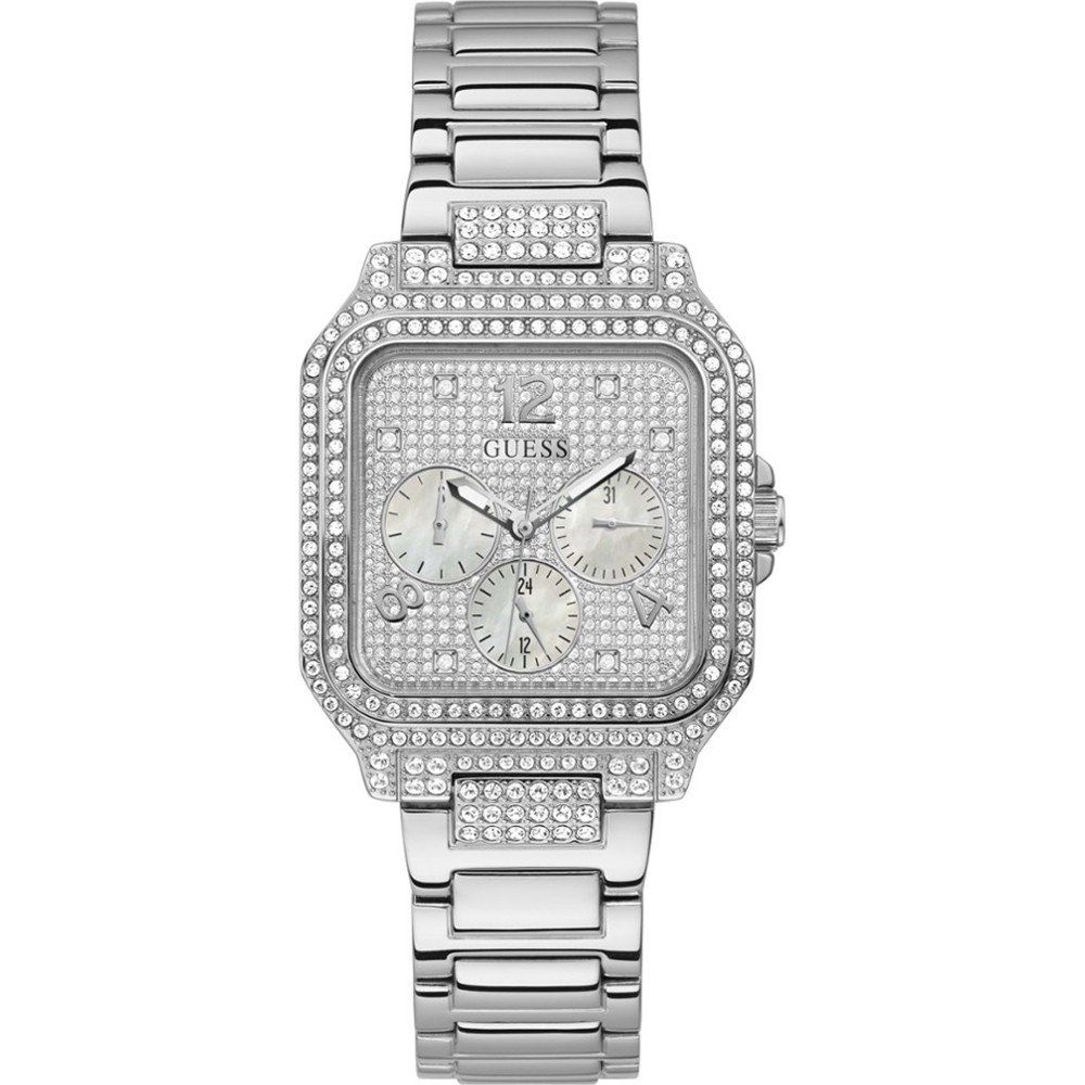 

Часы из серой нержавеющей стали Guess