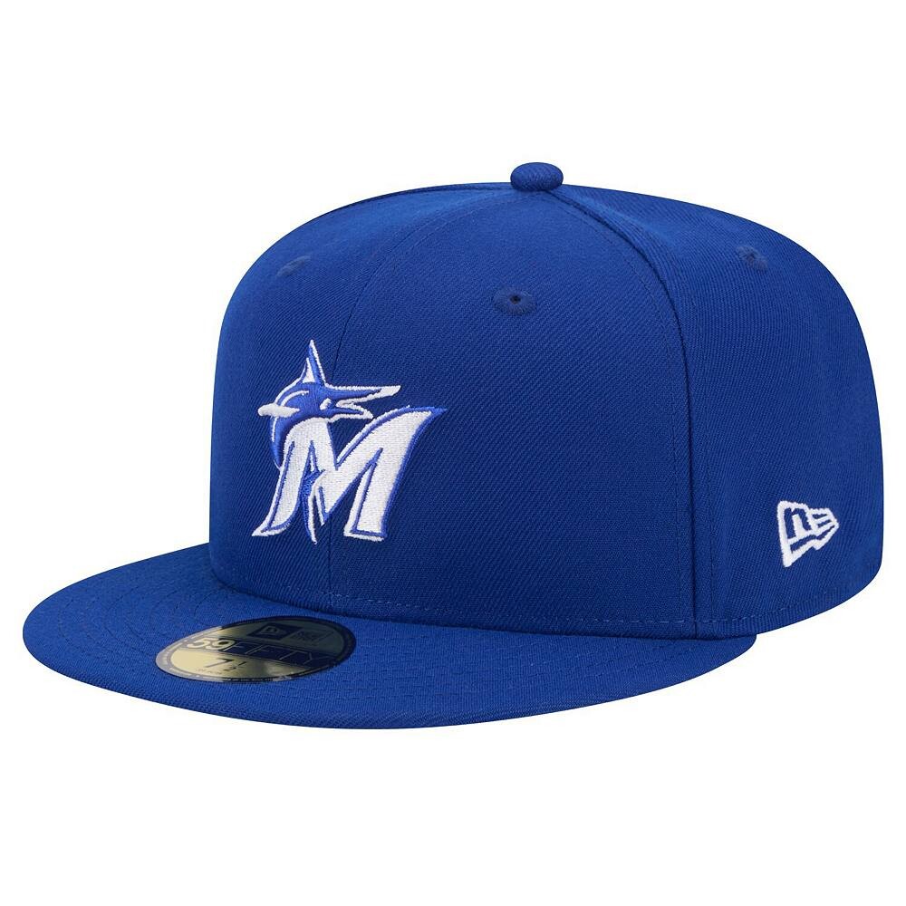 

Мужская приталенная шляпа с логотипом New Era Royal Miami Marlins 59FIFTY, цвет Mrl Blue