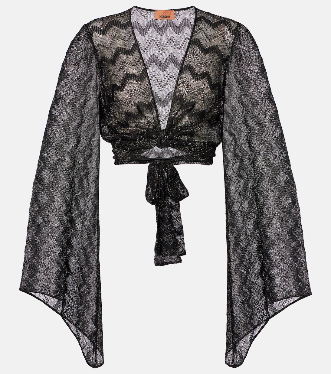 

Кроп-блуза Zig Zag Missoni, Black W/Multi Lame'