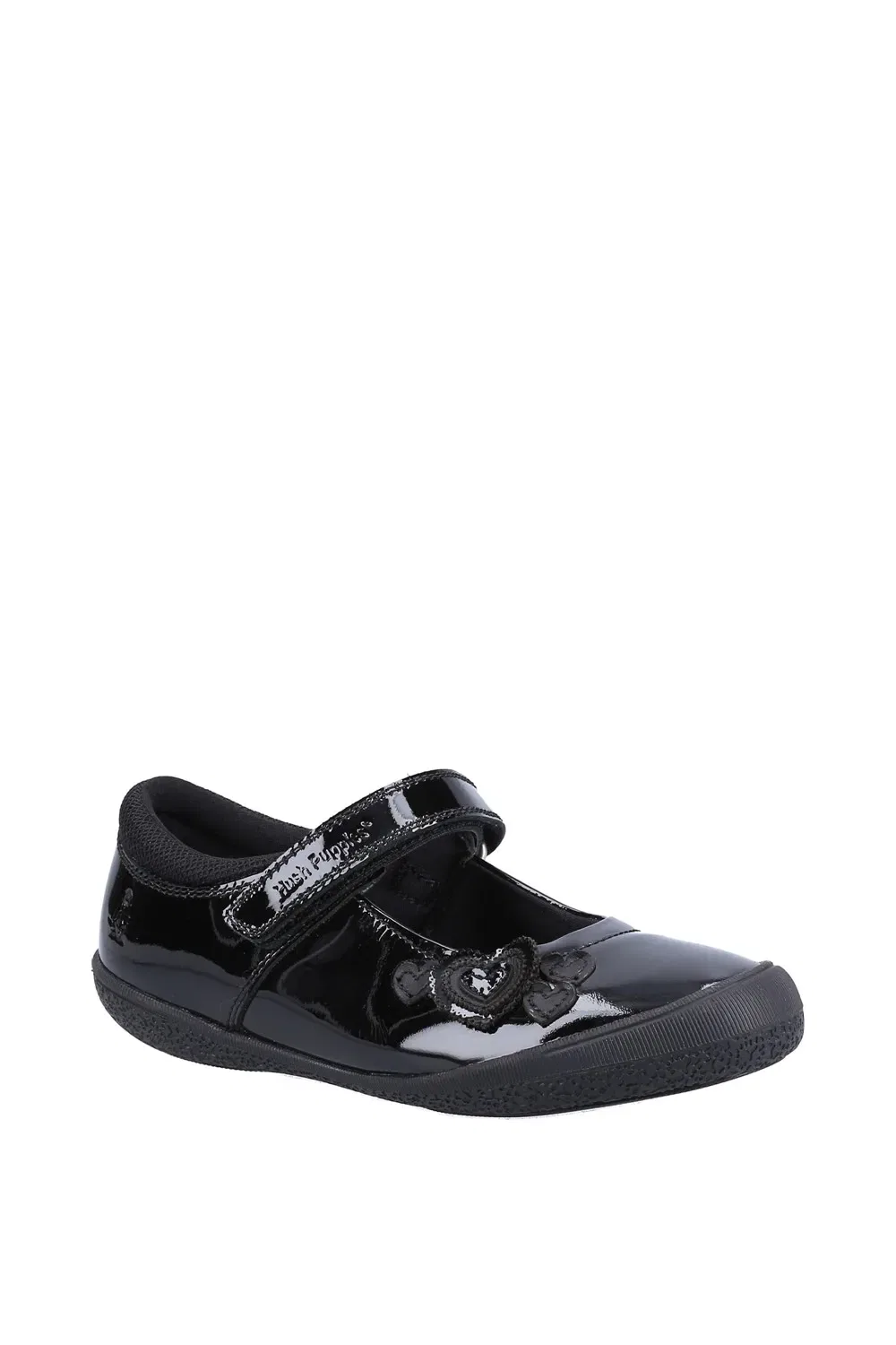 Школьные туфли для девочек с блестящим верхом Hush Puppies, черный