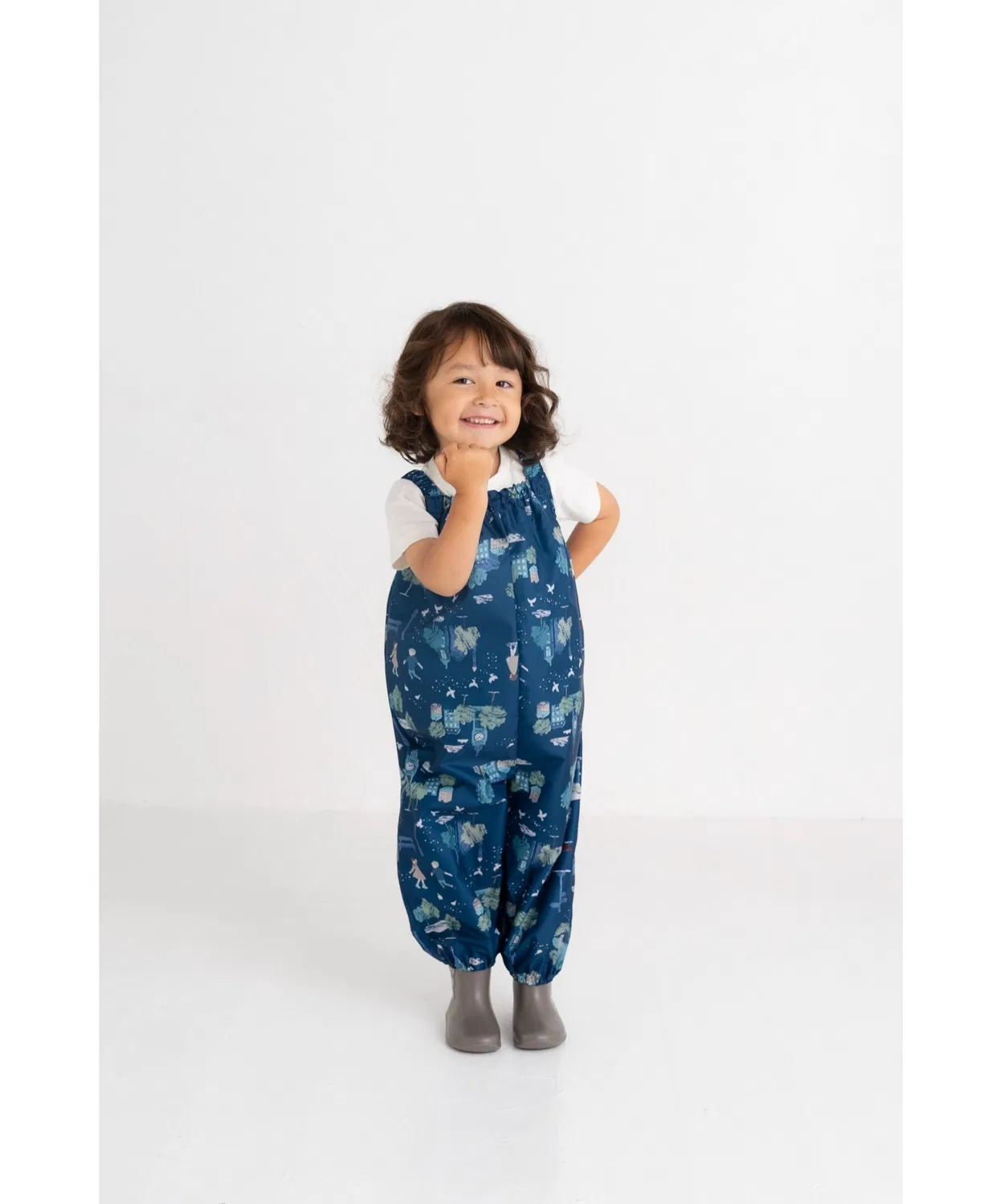 Дождевик детский Town Playwear с мешком для хранения, синий — фото 3