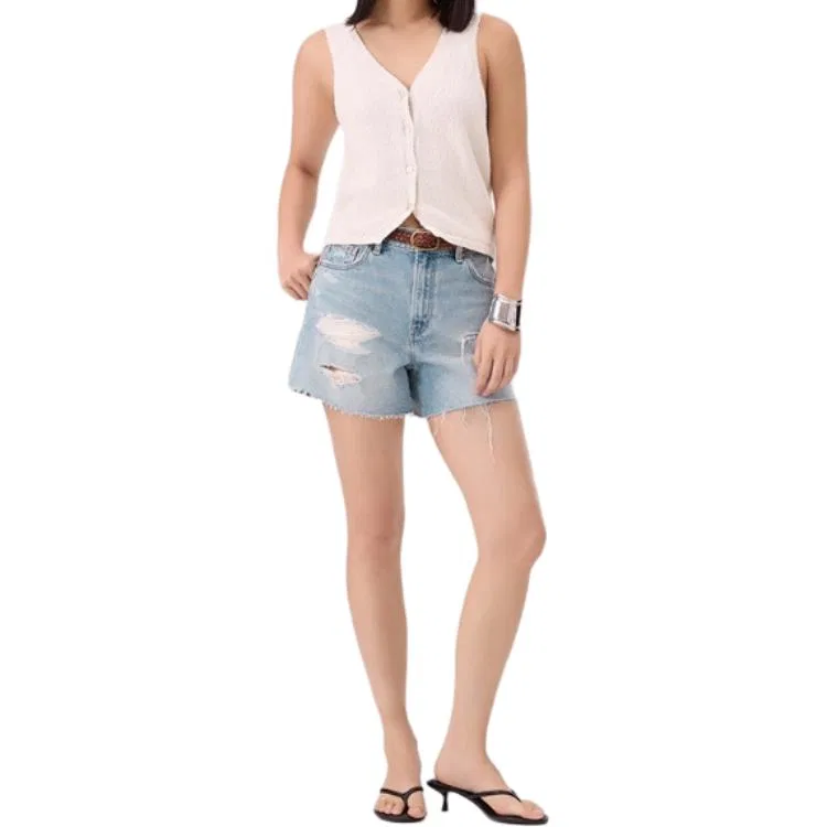 Топ женский белый V-образный вырез прямой посадки Levis, White — фото 4
