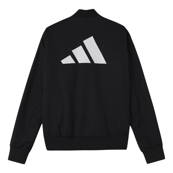 

Куртка adidas Fi Jkt Wv Bomb Logo Printing Fleece Lined Stay Warm Sports Jacket Black, черный