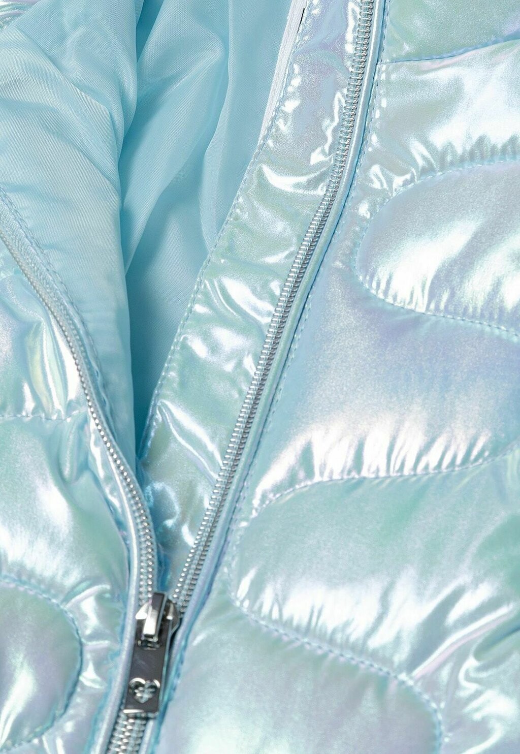 Куртка демисезонная SHINY PUFFER MINOTI, цвет light blue — фото 4