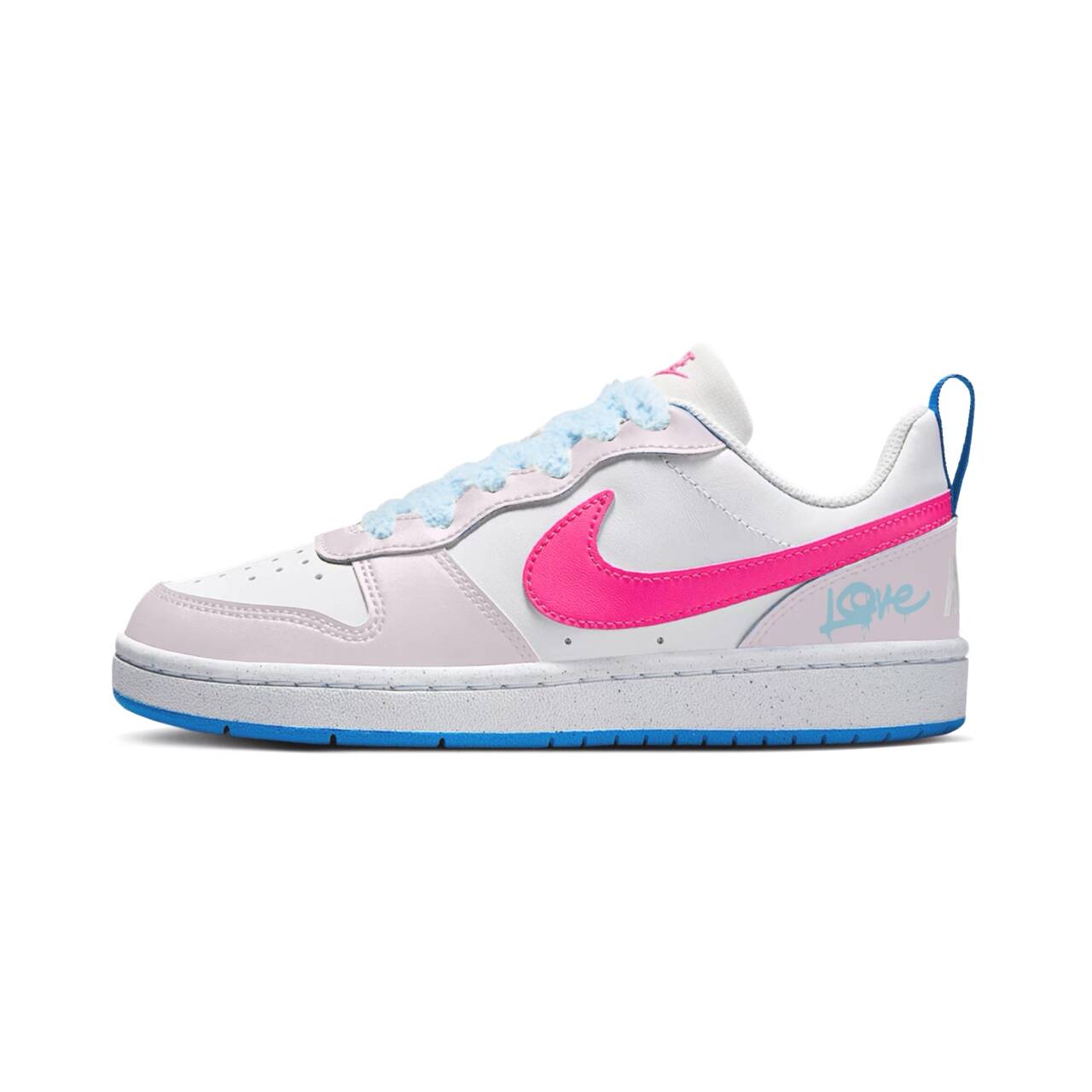 

Nike Детские кроссовки для скейтбординга Court Borough с низким верхом, нескользящие, розовые, синие, подростковые