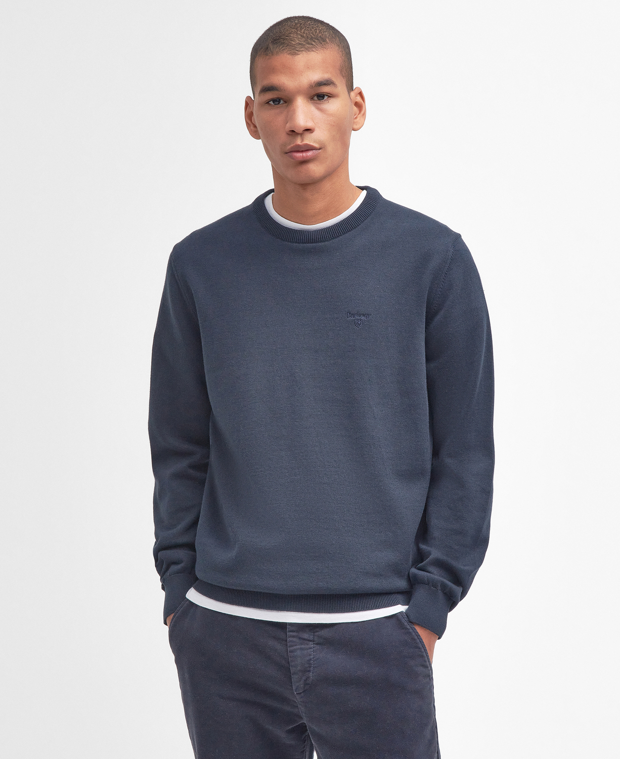 

Джемпер Barbour Pima Cotton Crew Neck, классический темно-синий