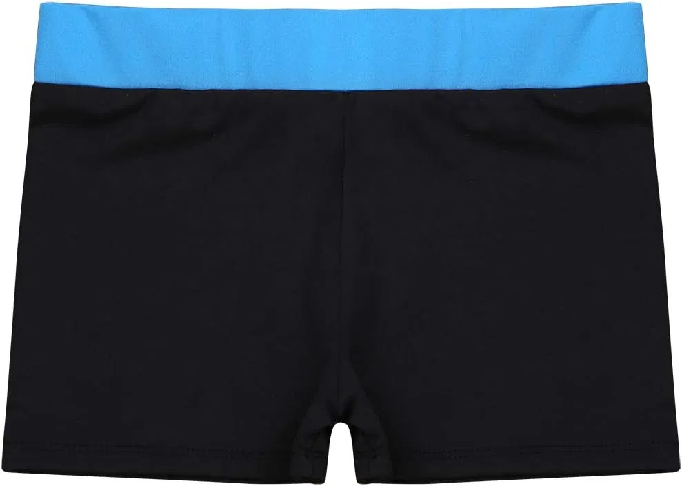 Детские шорты для танцев и спорта, бренд Yeeye, цвет Skyblue#black