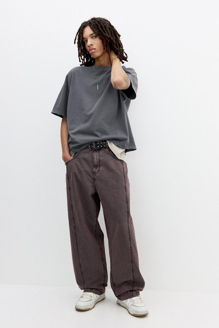 

Футболка с коротким рукавом Pull And Bear, серый