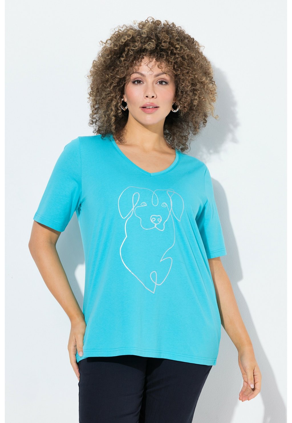

Футболка с принтом SINGLE LINE ANIMAL SHORT SLEEVE GRAPHIC Ulla Popken, синий