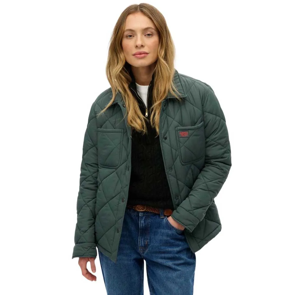 

Куртка Superdry Quilted Chore Liner, зеленый