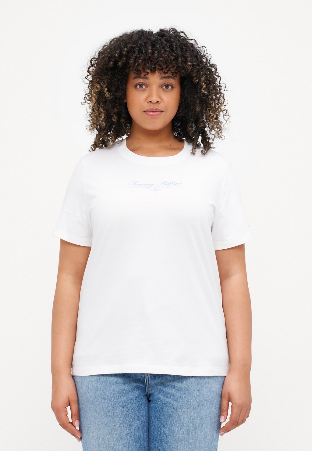 

Футболка с принтом SCRIPT TEE Tommy Hilfiger Curve, молочный