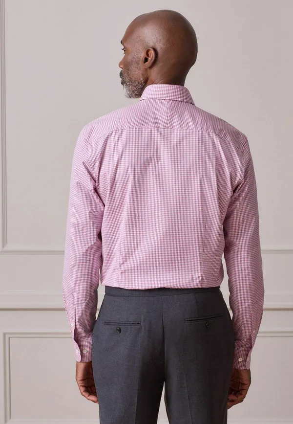 Классическая рубашка приталенного кроя. Next, Pink Gingham — фото 4
