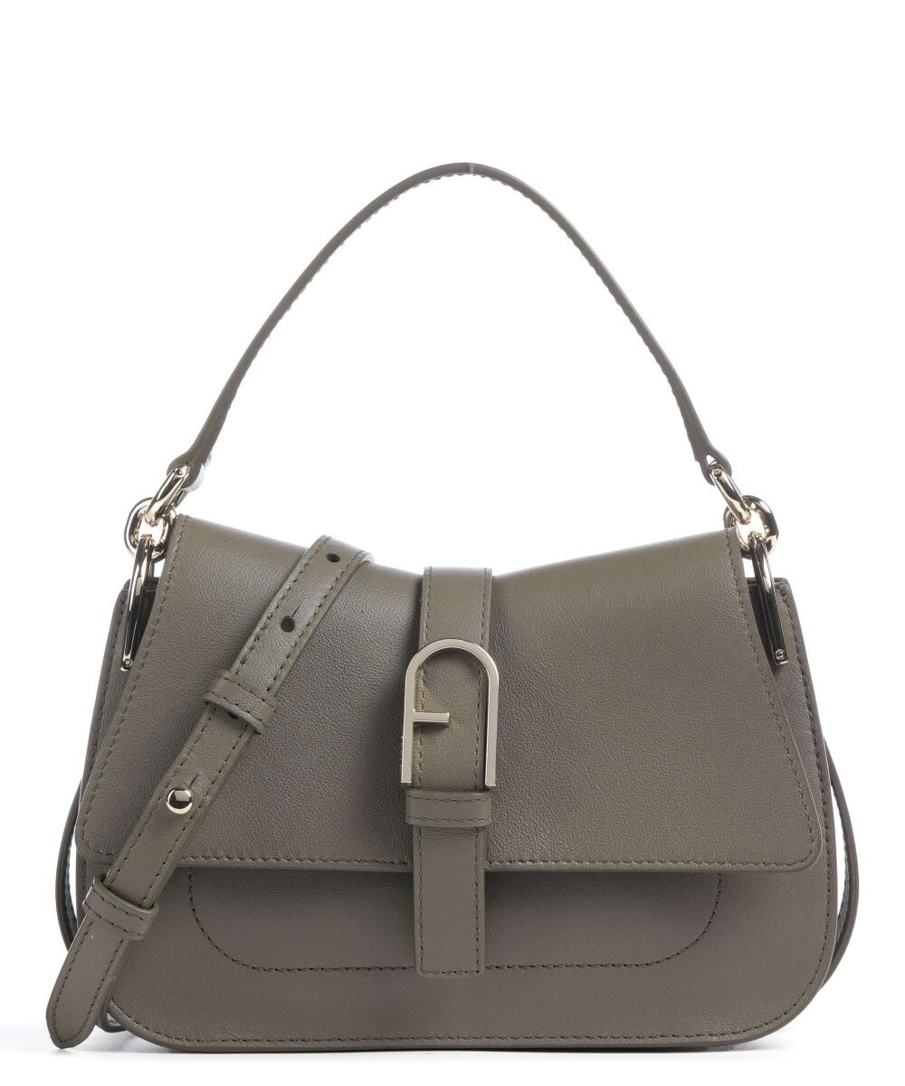 

Сумка через плечо Flow Mini из мелкозернистой кожи. Furla, хаки