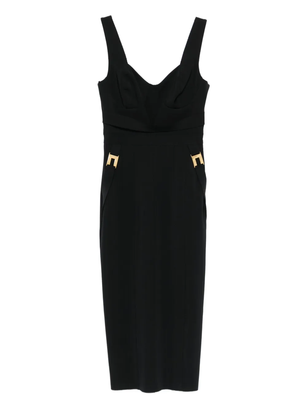

Мини-платье с вырезом в форме сердца Elisabetta Franchi, черный