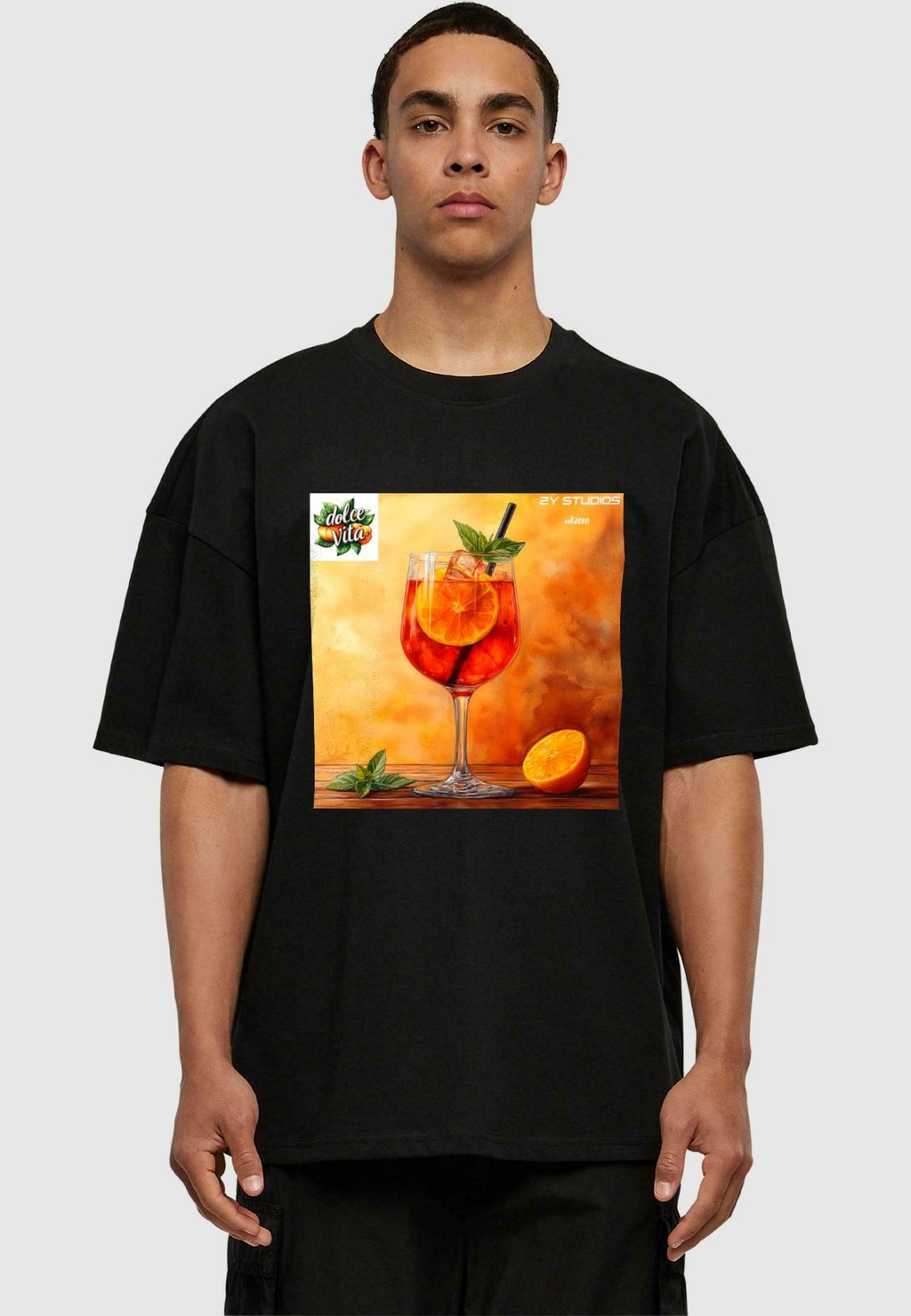 

Футболка с принтом DOLCE VITA APEROL SPRITZ TEE 2Y Studios, черный