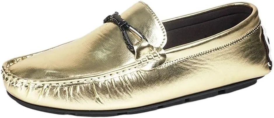 Лоферы кожаные Loafers Gold UOPYNE