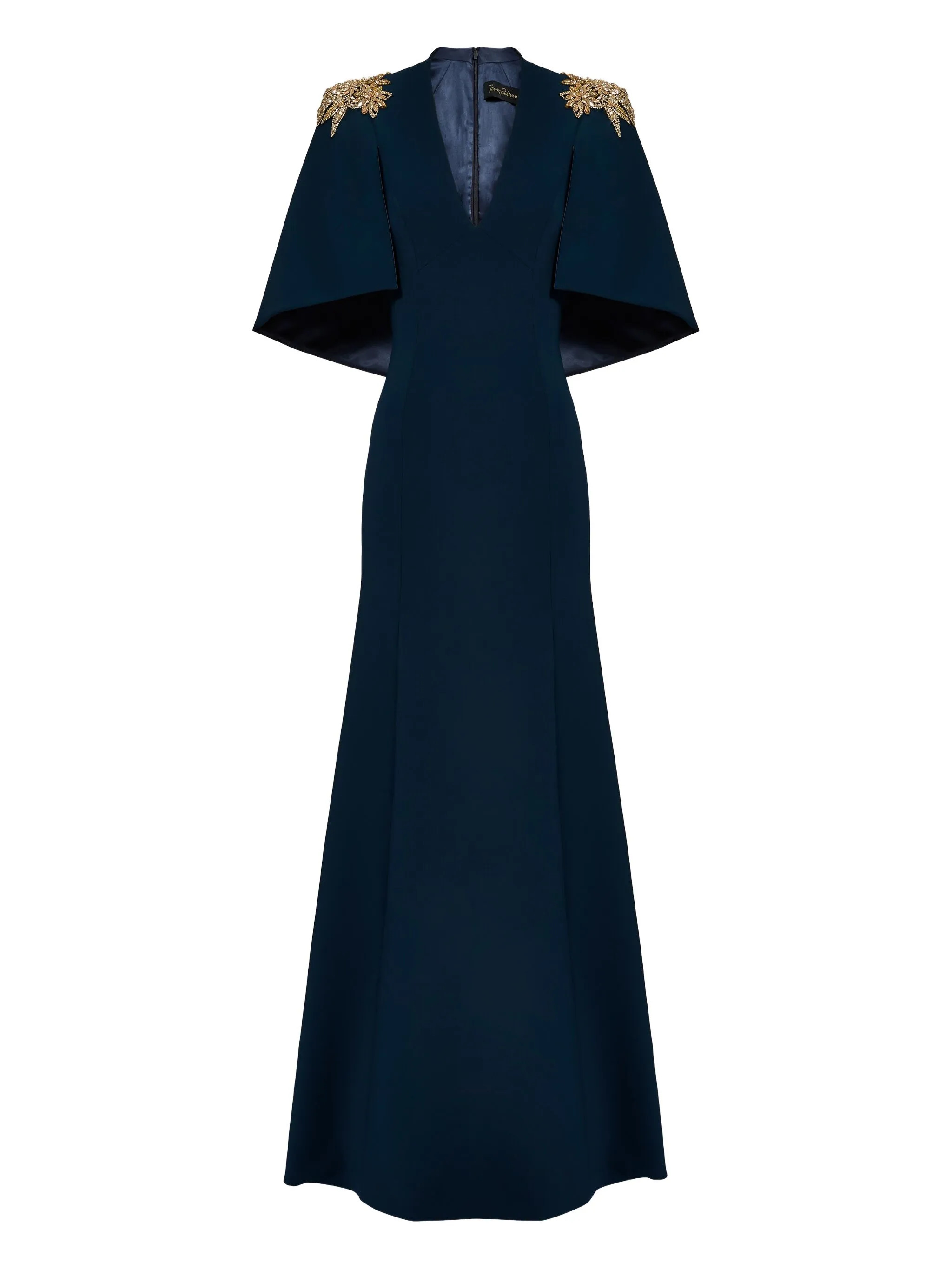 

Декорированное платье макси Jenny Packham, синий