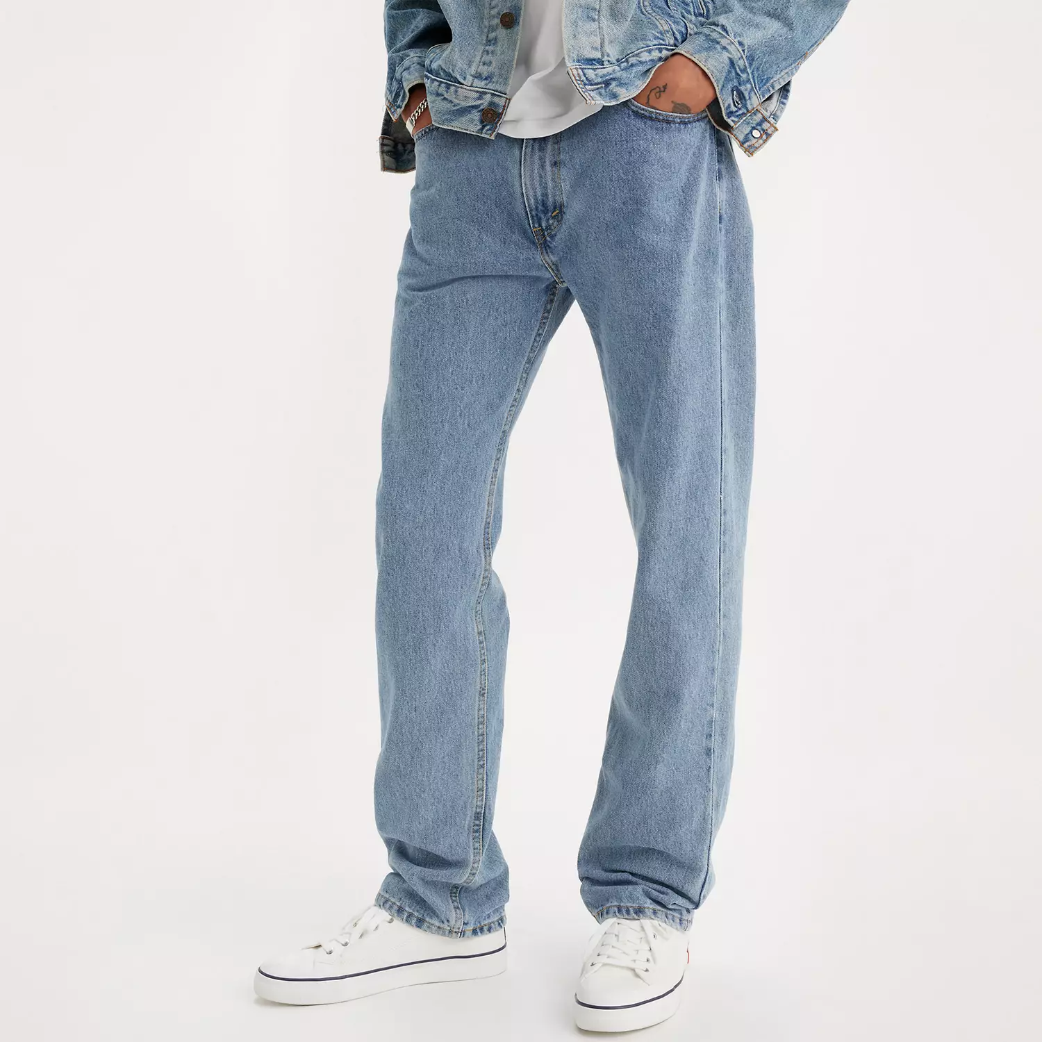 Джинсы Levi's 505 Regular, голубой с легким эффектом потертости