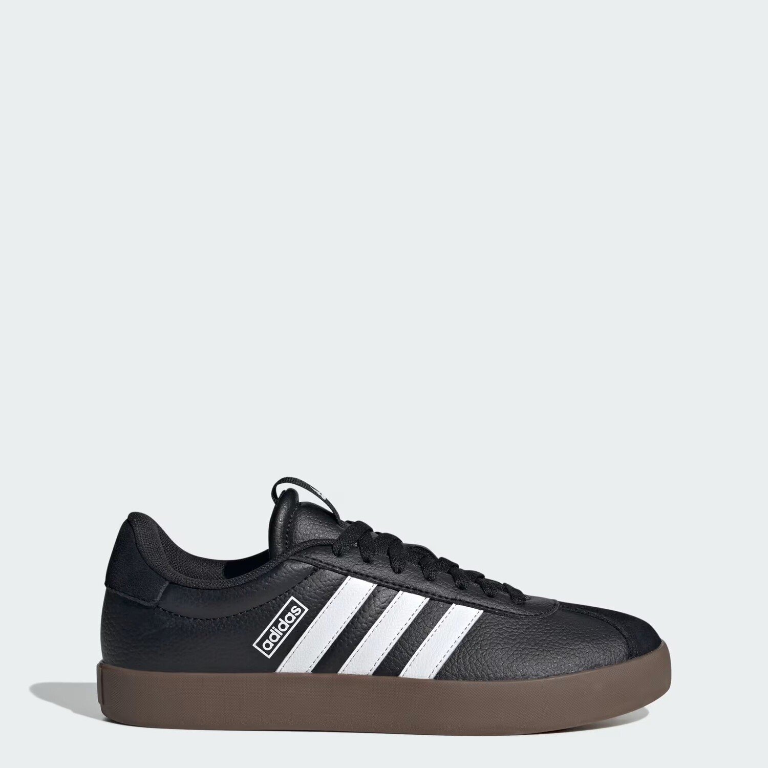 Полуботинки VL Court 3.0 Adidas, цвет Core Black/Cloud White/Gum
