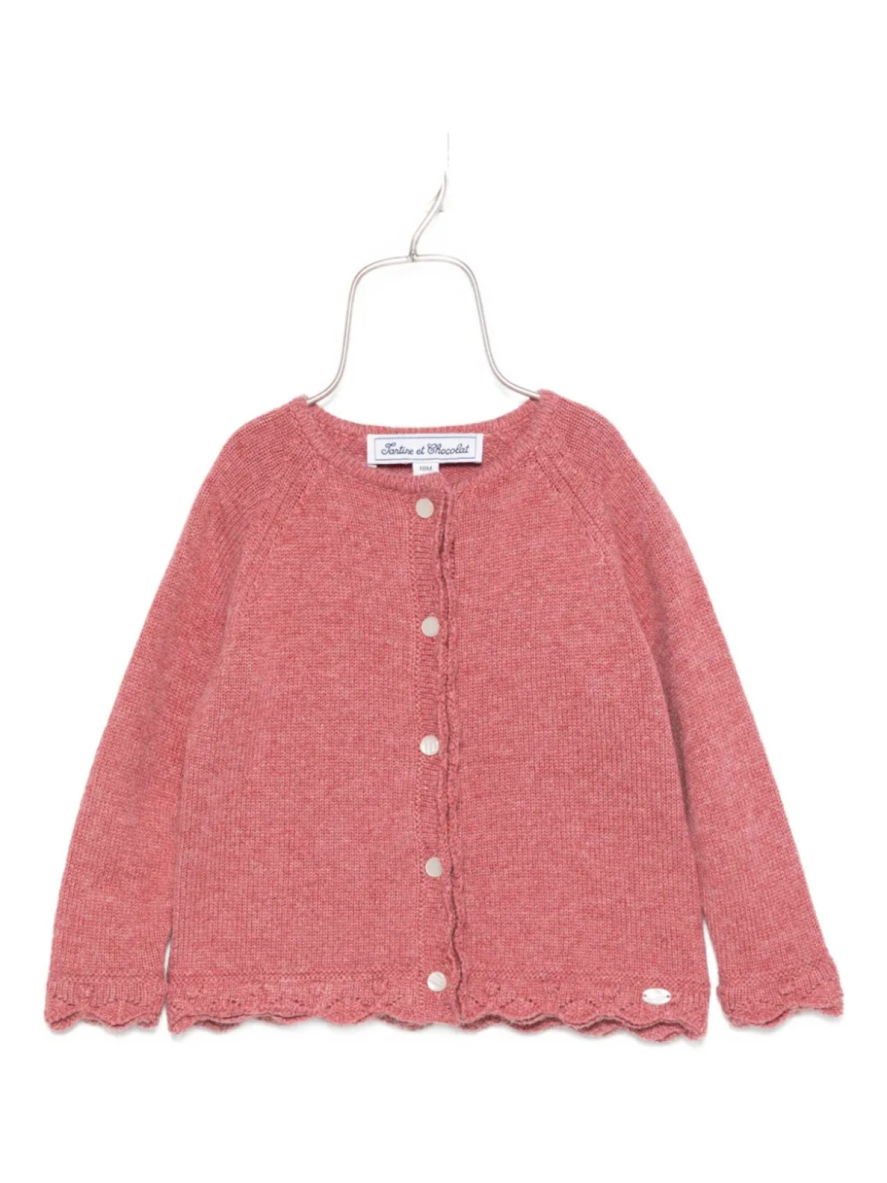 

Кардиган Tartine Et Chocolat с текстурной вязкой и застежкой на пуговицы, розовый