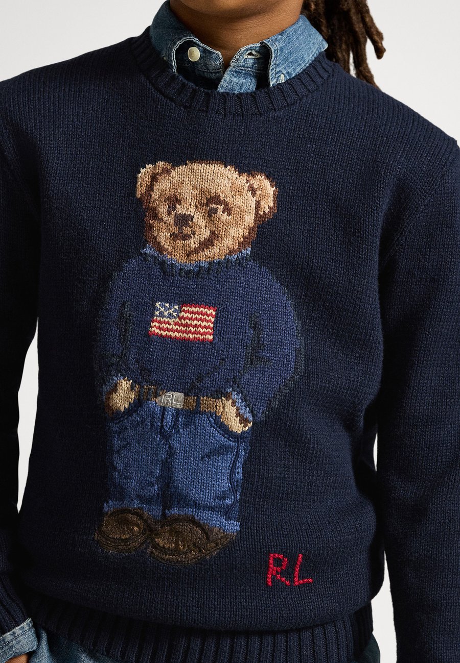 Джемпер Polo Ralph Lauren POLO BEAR COTTON SWEATER 7-14Y, Navy/Dark Blue — фото 4