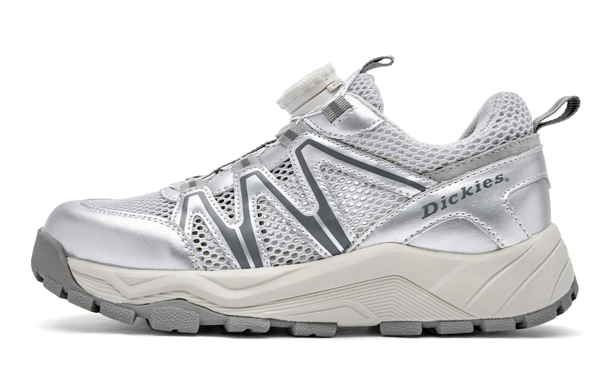 

Dickies Скользостойкие противоударные износостойкие увеличивающие рост повседневные туфли silver детские
