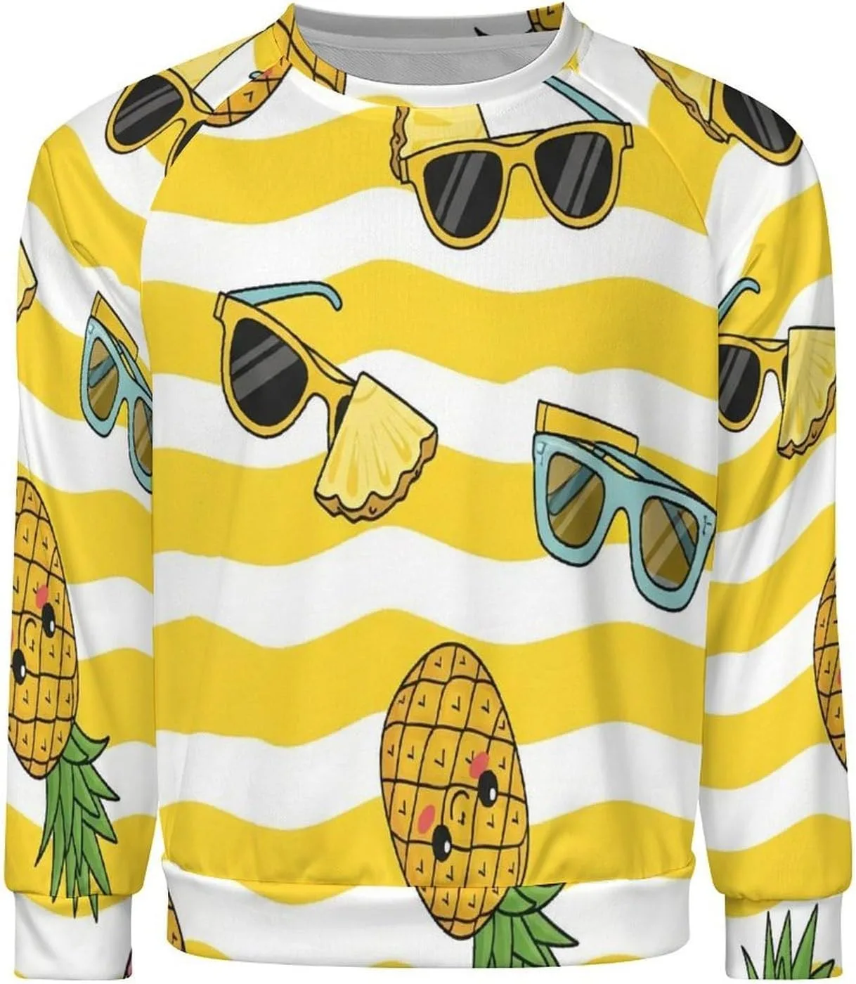 Cartoon-octopus свитшот для мужчин, Crewneck Pullover (Available in Big & Tall) — фото 4