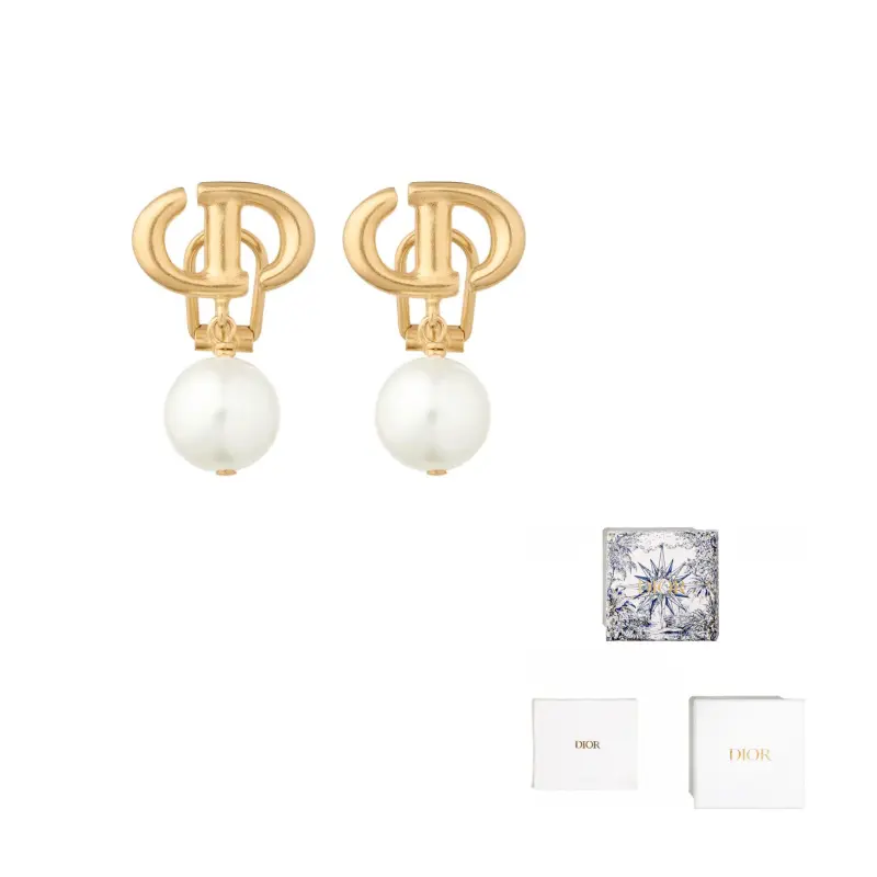 

Серьги-клипсы для женщин DIOR, золотой