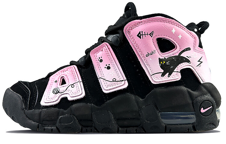 

Кроссовки Nike Air More Uptempo Vintage Basketball Shoes Women's High-Top Black