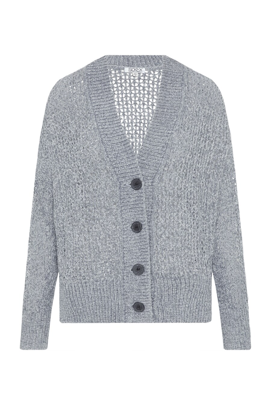 

Вязаный кардиган Soccx Knit Cardigan, серый