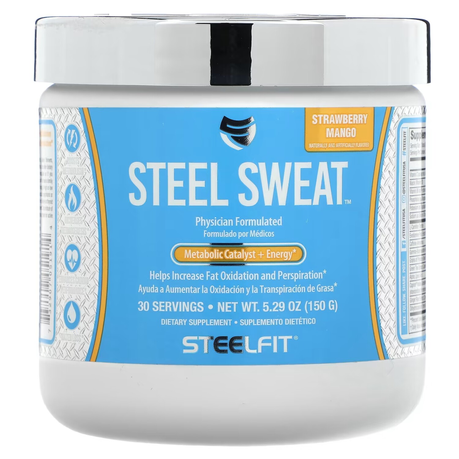 

Добавка SteelFit Steel Sweat, клубника и манго
