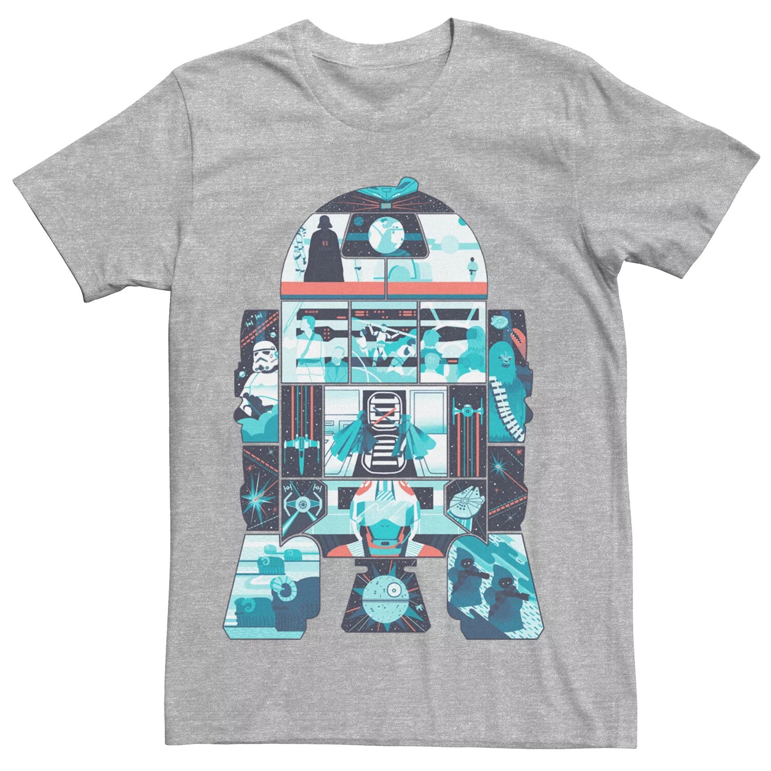 

Мужская футболка с художественным наполнением Star Wars R2-D2 Licensed Character