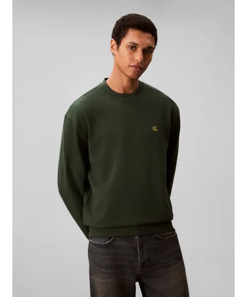 

Махровая толстовка Regular fit Calvin Klein Jeans, зеленый