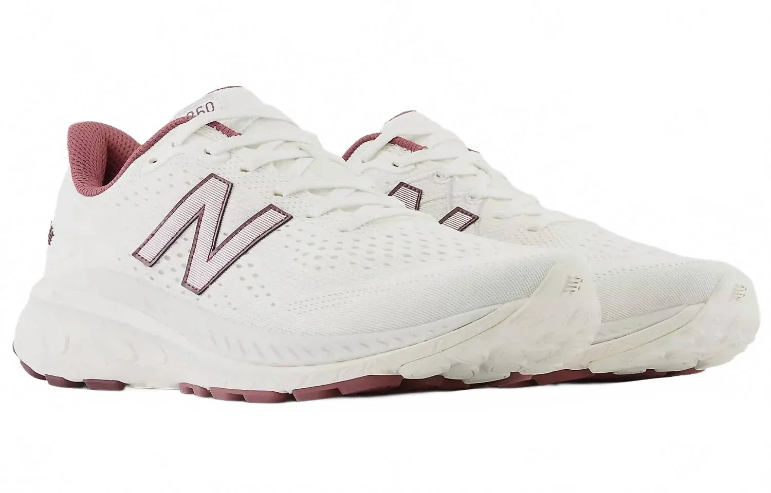 New Balance Мужские беговые кроссовки Fresh Foam X 860V13 белого и бордового цвета — фото 4