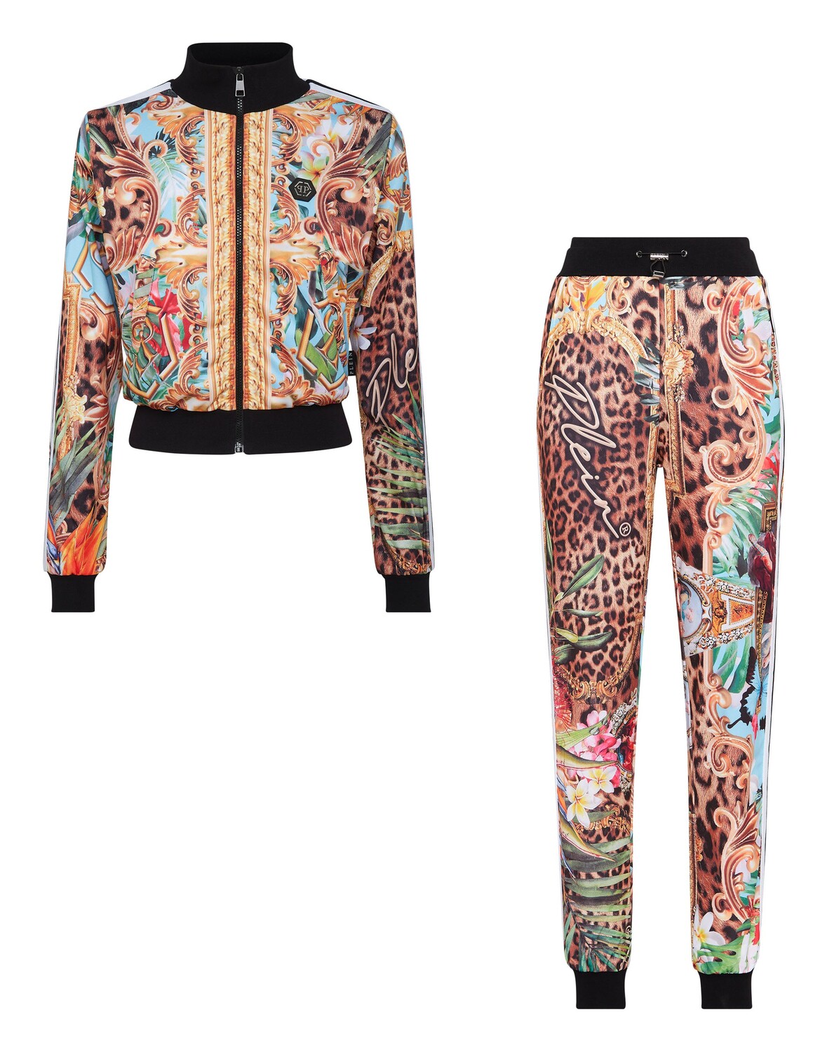 

Спортивный топ/брюки Цветы барокко Philipp Plein, мультиколор