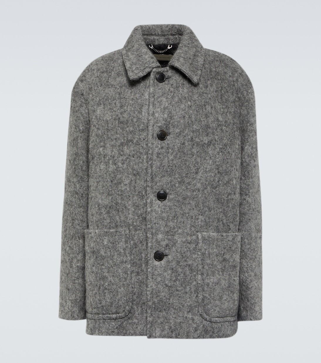 

Однобортное пальто Dries Van Noten, серый