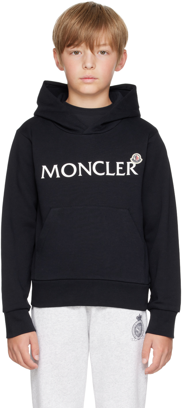 

Детская толстовка с капюшоном с принтом логотипа в морском стиле Moncler Enfant