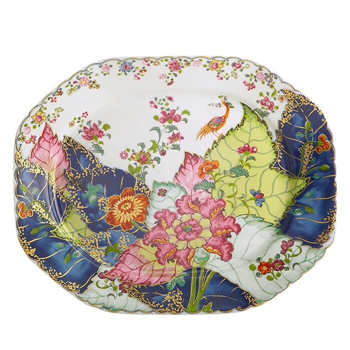 

Тарелка Mottahedeh Tobacco Leaf 15 дюймов, мультиколор