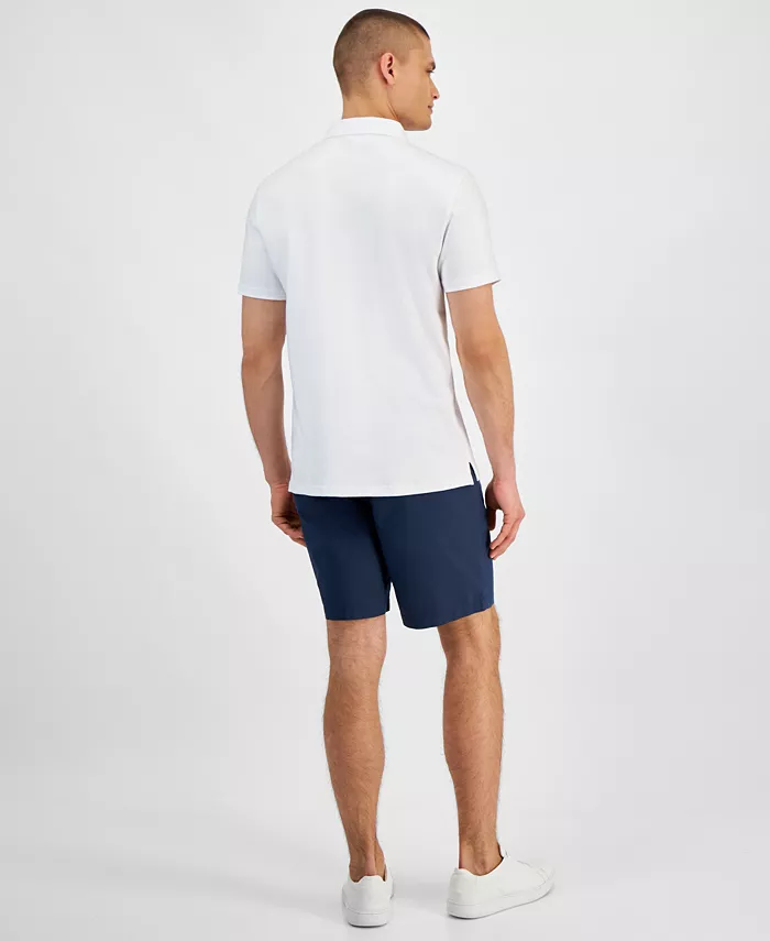 Мужская рубашка-поло Supima Cotton и изысканные облегающие шорты Calvin Klein, черный — фото 2