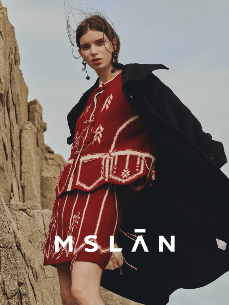 

Кардиган вязаный Mslan с узором, черный