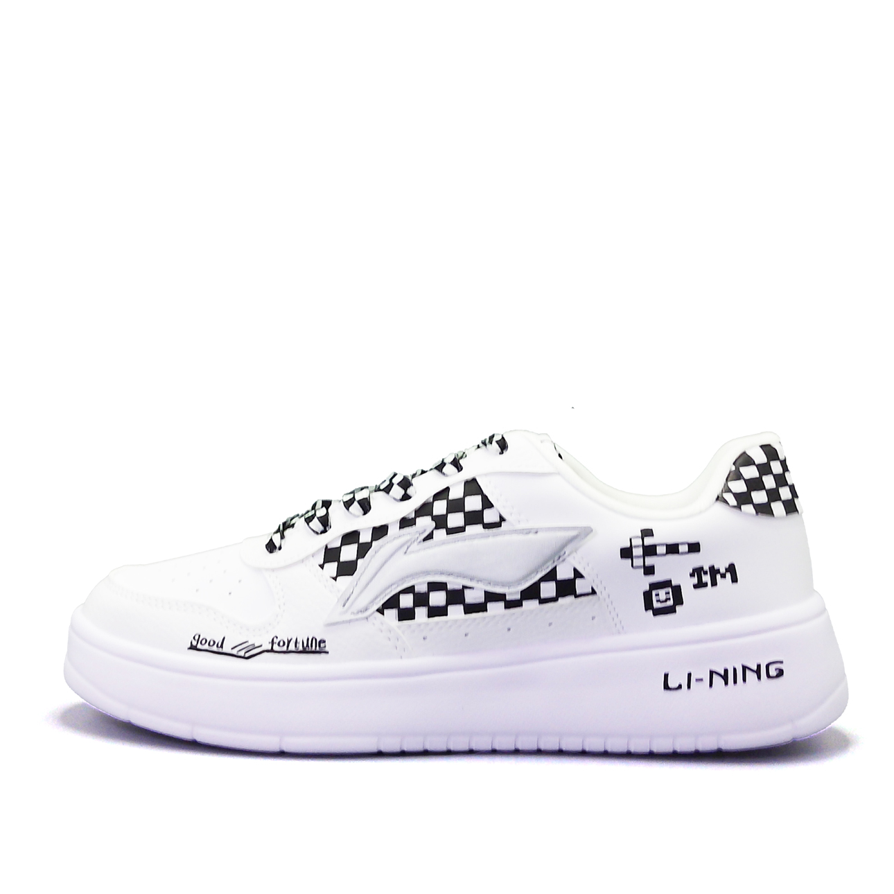 

Легкие, дышащие, низкие скейтбордные кроссовки Li Ning Floating Boat Balance, унисекс., белый