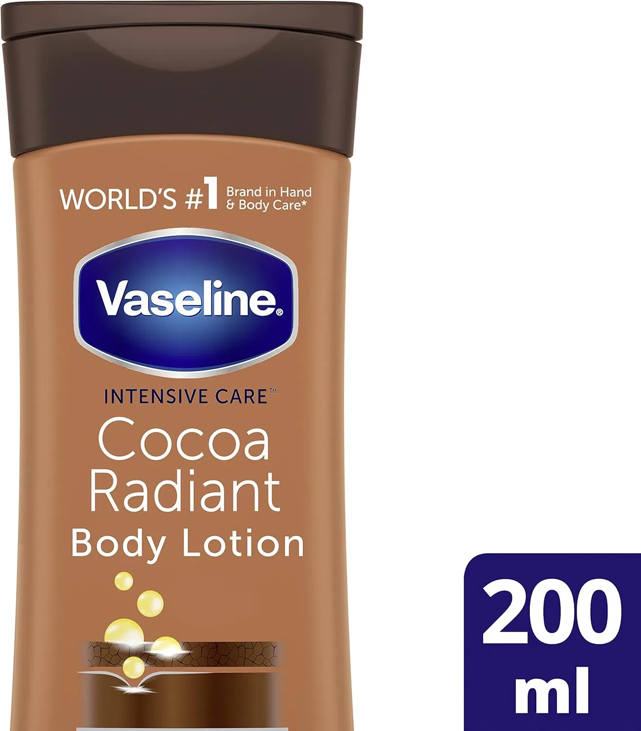 Лосьон для тела Vaseline Essential Moisture Cocoa Radiant, 200 мл — фото 2
